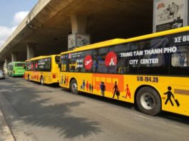 Xe bus trung chuyển từ các sân bay đến trung tâm Thành Phố